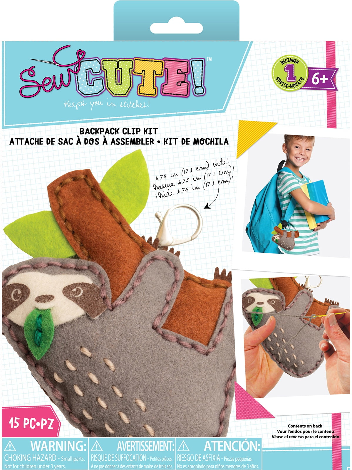 Colorbok Sew Cute! Felt Backpack Clip Kit