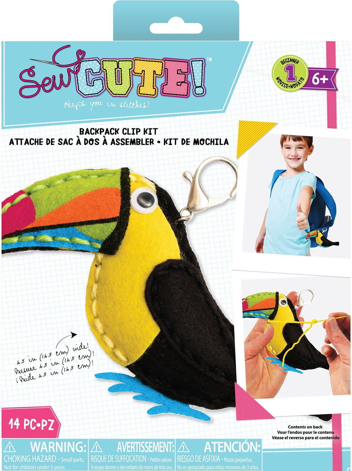 Colorbok Sew Cute! Felt Backpack Clip Kit