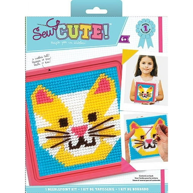 Colorbok Sew Cute Needlepoint Cat Kit
