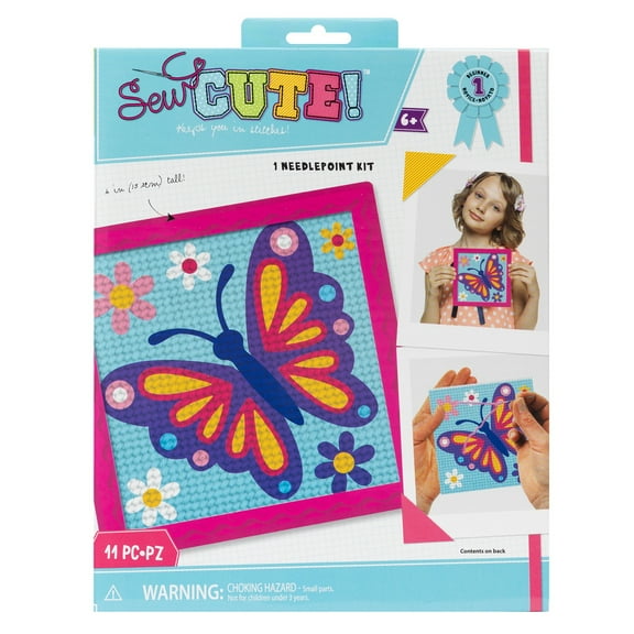Colorbok Sew Cute! Needlepoint Kit-Butterfly