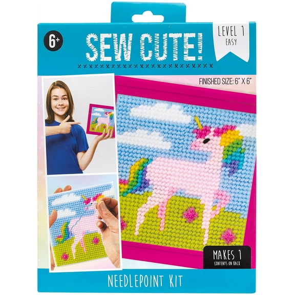 Colorbok Sew Cute! Needlepoint Kit-Unicorn