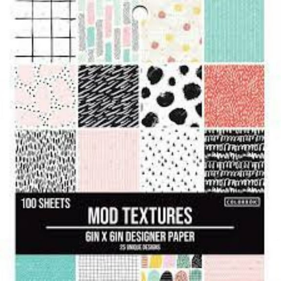 Colorbok Solid Paper Pad 6"X6" Modern Multicolor, 67 lb./100 GSM, 100 Sheets