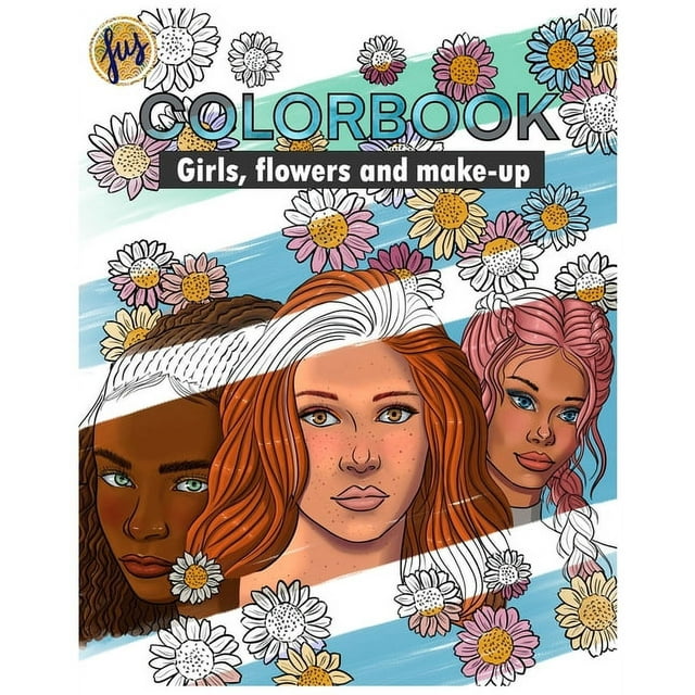 Colorbook: Girls, flowers and make-up (Paperback)