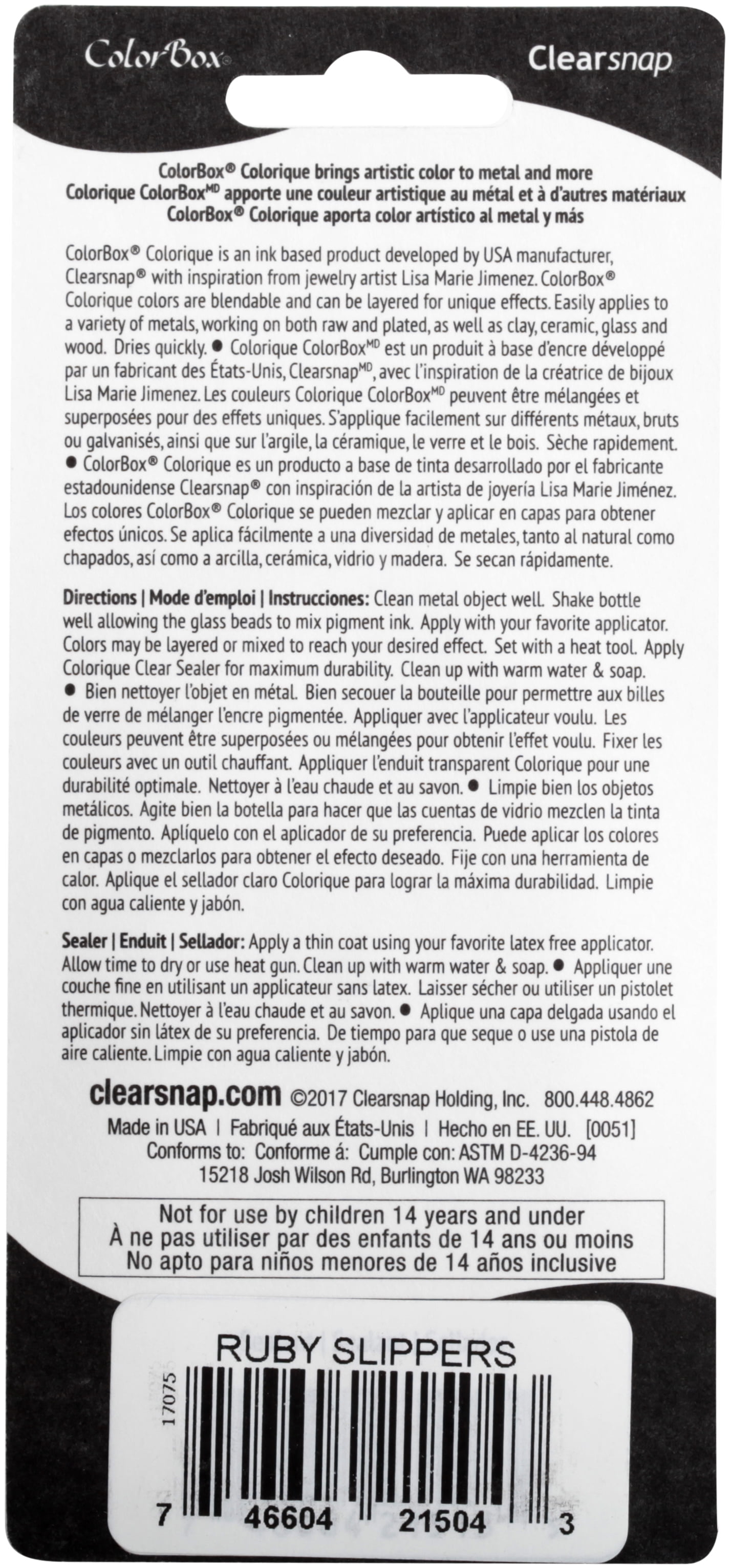 CLEARSNAP Colorbox Colorique Lisa Marie Jimenez 1oz Ruby Slippers