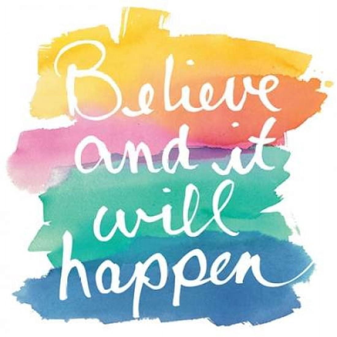 Colorburst I Believe Sq Canvas Art - Mike Schick (24 x 24)