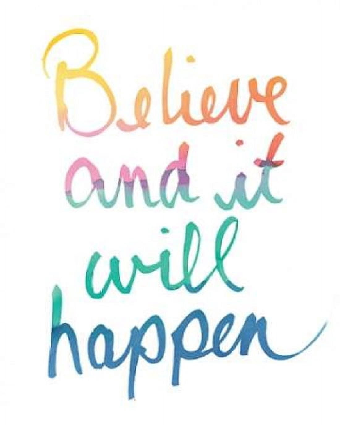 Colorburst I Believe White Canvas Art - Mike Schick (24 x 30)
