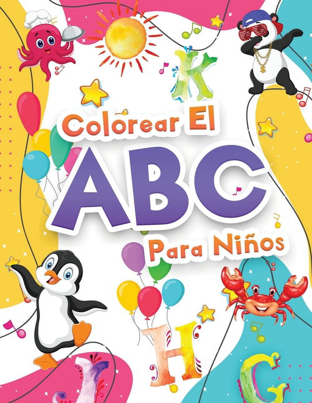 Libro de Colorear para niños  aprender a escribir letras y