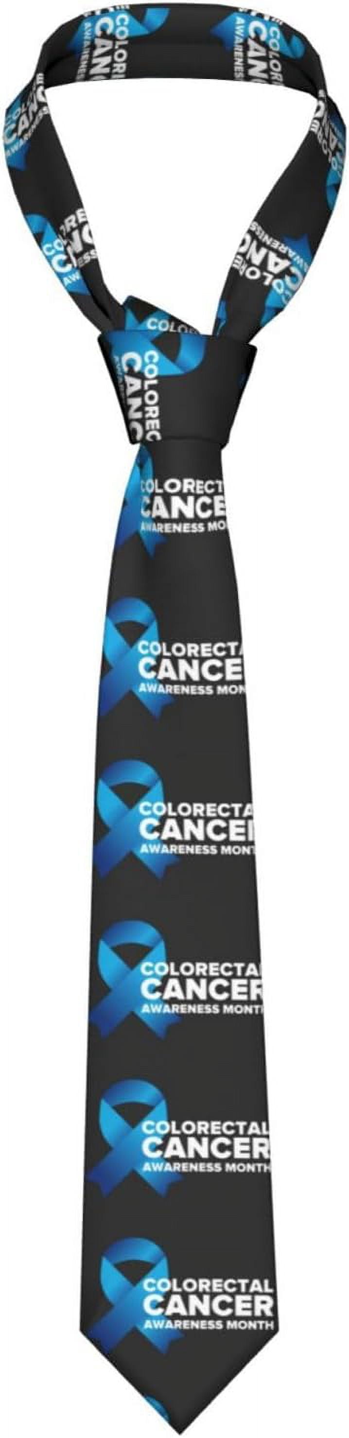 Picture of Colorectal Cancer Awareness Month Blue Ribbon 2024 Silk Ties For Men ...