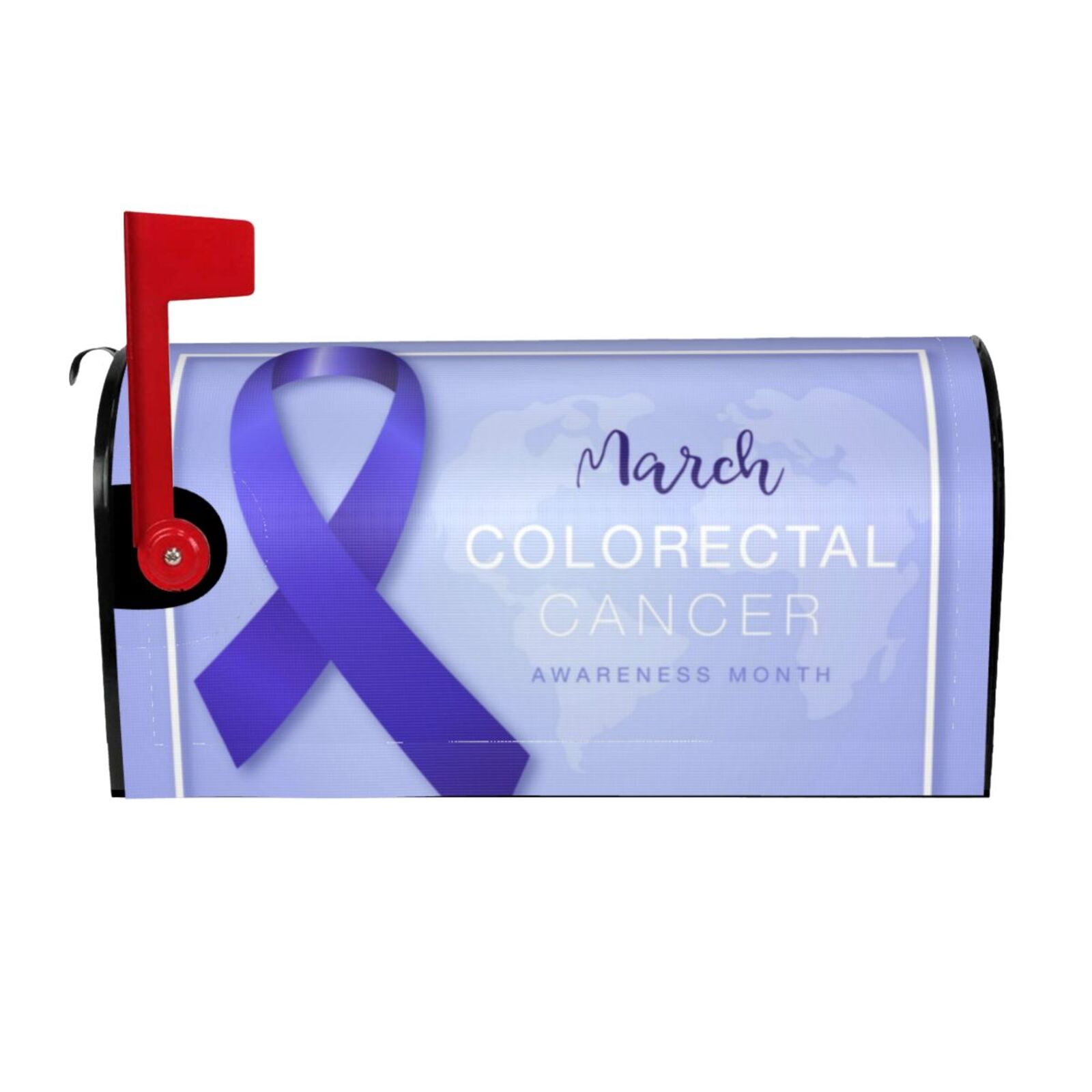 Colorectal Cancer Awareness Month Blue Ribbon 2025 Magnetic Mailbox ...