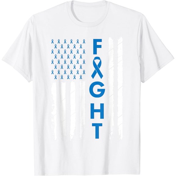 Colorectal Cancer Colon Cancer Blue Ribbon T-Shirt