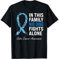 thumbnail image 1 of Colorectal Cancer Colon Cancer Blue Ribbon T-Shirt, 1 of 3