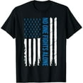 thumbnail image 1 of Colorectal Cancer Colon Cancer Blue Ribbon T-Shirt, 1 of 4