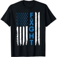 thumbnail image 1 of Colorectal Cancer Colon Cancer Blue Ribbon T-Shirt, 1 of 4