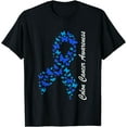 thumbnail image 1 of Colorectal Cancer Cute Blue Ribbon Colon Cancer Awareness T-Shirt, 1 of 3