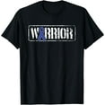 thumbnail image 1 of Colorectal Cancer Warrior - Dark Blue Military-Style Ribbon T-Shirt, 1 of 3