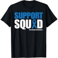thumbnail image 1 of Colorectal Colon Cancer Awareness Support Squad Blue Ribbon T-Shirt, 1 of 2