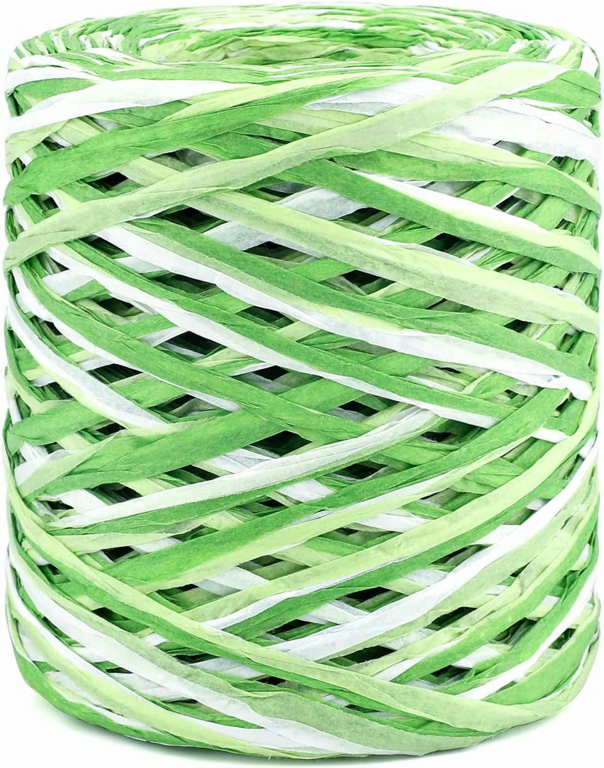 Colored 525 Feet Raffia Ribbon, Sage Green Packing Paper String ...