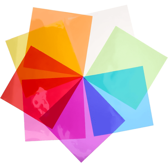 Colored Acetate Sheets - 160 Pack of 7.5x7.5 Inch Craft Transparency Paper