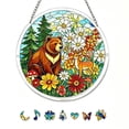 Colored Acrylic Glass Sun Catcher, Jungle Animal Pattern, 7.4-Inch ...