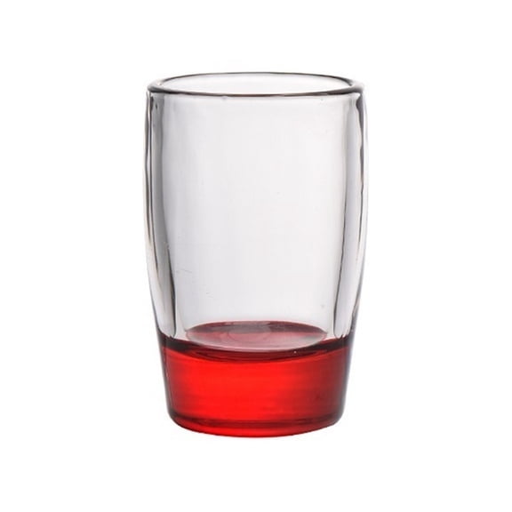 Colored Base Shot Glass, 1.5 Oz Clear Heavy Base Glasses for Whiskey, Tequila, Vodka, Spirits & Liquors