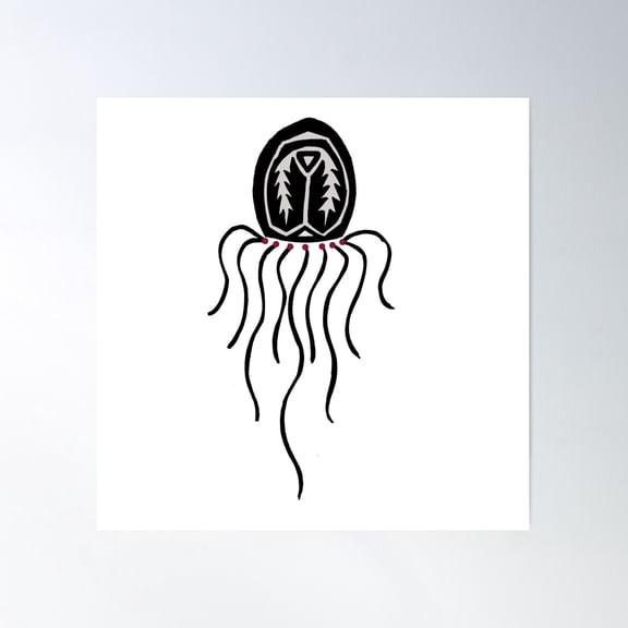 Colored Belly Jelly Design Poster Wall Art, Modern Wall Decor For Living Room Bedroom, 24x24 UNFRAMED