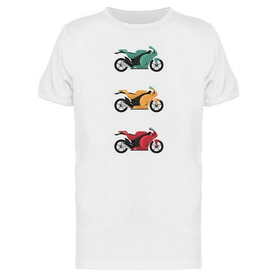 Colored Bikes T-Shirt Men -Image by Shutterstock, Male Small