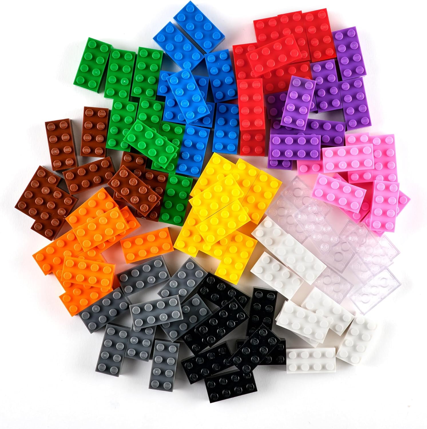 Color Building Blocks Blocks Colored Bricks Starter Kit - 96 Pieces, 2x4 Stud, 12 Colors - Building ...