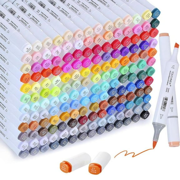 Colored Brush Markers, 30/60/80/168pcs Dual Tip Markers Pens, Sketch Art Marker for Coloring, Portrait Illustration, Sketch Anime Coloring, Craft Supplies