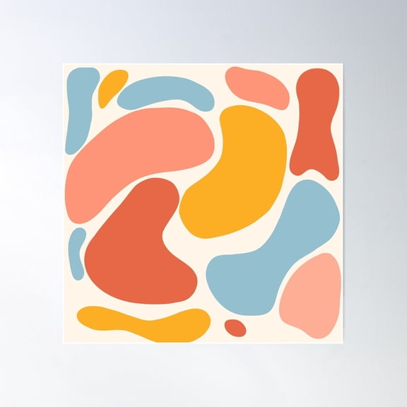 Colored Bubbles Poster Wall Art, Modern Wall Decor For Living Room Bedroom, 16x16 UNFRAMED