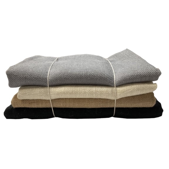 Burlap Fabrics Colored Burlap Bundle - Black Grey Natural Oyster 2 Yards Each 4 Pack