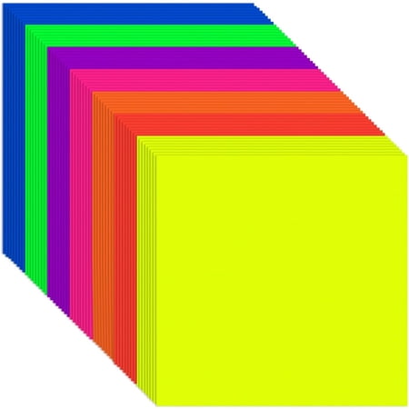 Colored Cardstock 12 x 12 in,70 Sheet Fluorescent Neon Paper 180 GSM/65 LB HeavyWeight Card Stock Set of 7 Colors Construction Paper for Cutting DIY Art Craft Scrapbookfor Kids School Supplies