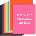 Colored Cardstock 48 Sheets, Assorted Colors A4 Size Cardstock Paper 8.