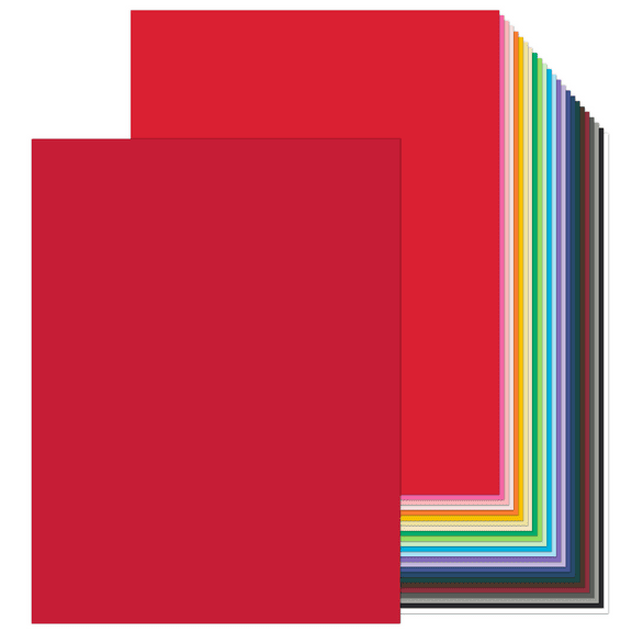 Colored Cardstock 8.5 x 11 Assorted, 100 Sheets Goefun 25 Colors Colored Copy Paper, 80lb Construction Paper Color Paper for Crafts & Scrapbooking