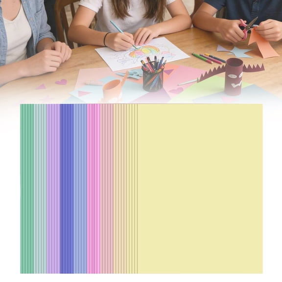 Colored Cardstock Paper, Art Kraft Cover Stock Paper, for Card Construction Making Scrapbooking Printing Quilling and Crafts DIY 100 Sheets