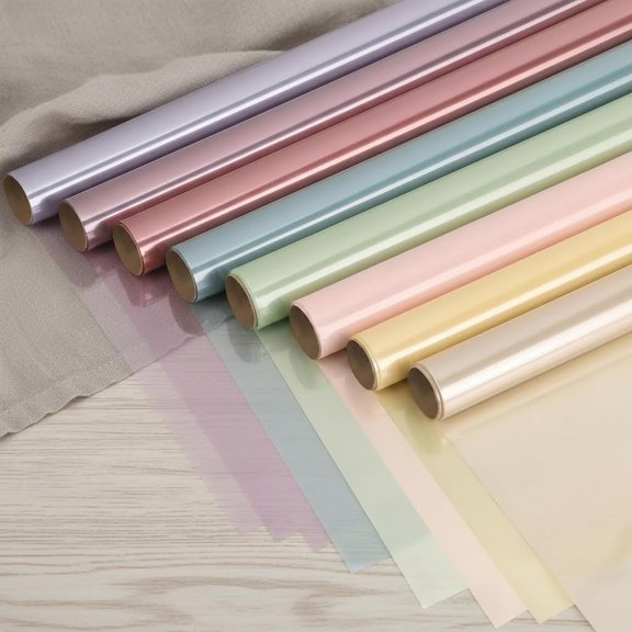 Colored Cellophane Wrap for Baskets, Easter Pastel Cellophane Wrap for Decorations Gift Wrapping Bouquet DIY Crafts Project