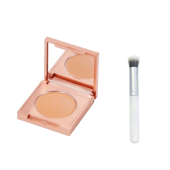 Colored Clay CC Undereye Corrector,Concealer with Brush,Covers Dark Circles,Freckles,Blemishes,and Puffiness,Women's Skin Tone Correcting Concealer