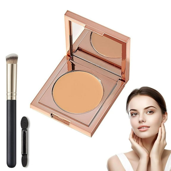 Colored Clay CC Undereye Corrector, Under Eye Concealer,CC Undereye Corrector, Color Corrector for Dark Circles,Under Eye Hydrating Concealer for Women,CC Undereye Corrector with Brush for Women,Brown