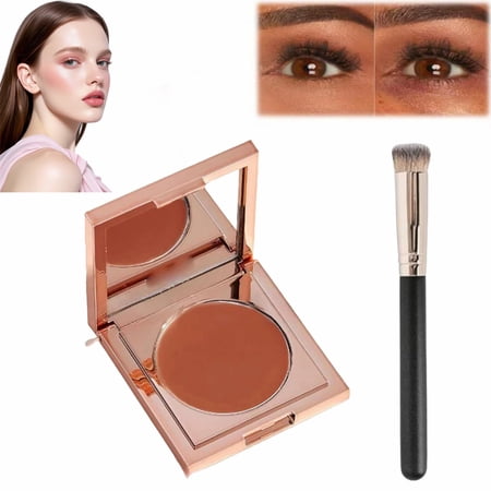 Colored Clay CC Undereye Corrector, Hydrating Concealer with Brush for Dark Circles Blemishes Mature Skin.(Orange)