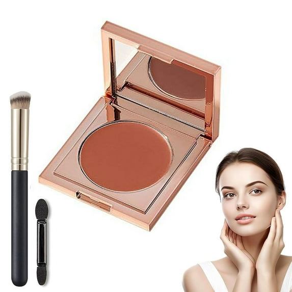 Colored Clay CC Undereye Corrector,Under Eye Concealer,CC Undereye Corrector, Color Corrector for Dark Circles,Under Eye Hydrating Concealer for Women,CC Undereye Corrector with Brush for Women,Orange