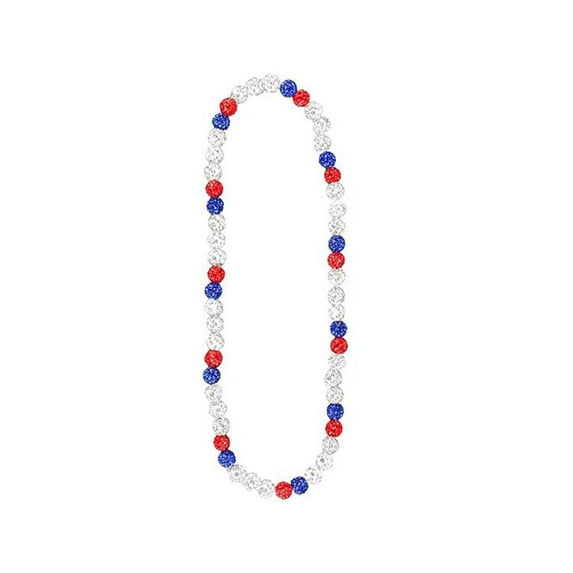 Colored Clay Disco Ball Necklace Elastic Rope Necklace Costume Accessories Gift/ G9R2