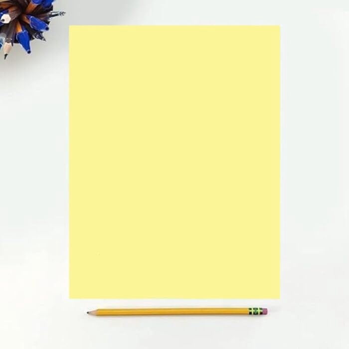Colored Copy Paper, 20 8.5 X 11, 500 Sheets (Canary)