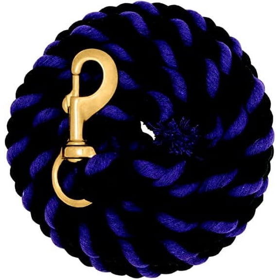 Weaver Equine Cotton Lead Rope with Brass Plated 225 Snap, 5/8" x 10'