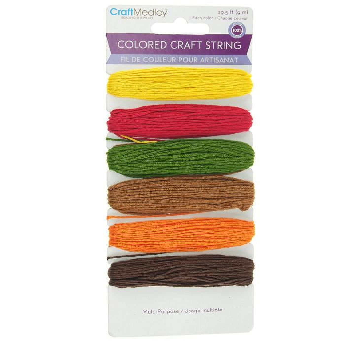 Colored Craft Thread String, Nature, 29.5-feet