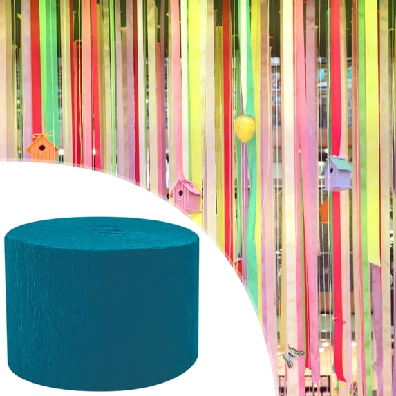 Colored Crepe Paper Roll - Bright DIY Craft Paper for Party Decorations, Streamers, Banners, and Festive Events, Versatile Craft Supply for Creative Projects, 1.8*982.5in, M