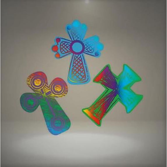 Colored Cross Magic Scratch - Craft Supplies - 24 Pieces