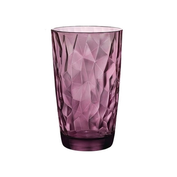 Colored Diamond Embossed Drinking Glasses, Heat-resistant Highball Glasses Cups for Water Milk Juice Beer Cocktail and Wine