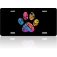 thumbnail image 1 of Colored Dog Paws License Plate Cover Animal License Plate Funny Pet for Car Decoration Vanity Tag Stainless Steel Fits Any Standard Us License Plate Holder 6.2" X12.2 Inch for Women Men Youth Gift, 1 of 12