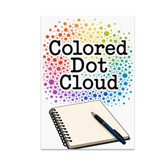 Colored Dot Cloud - Statistics Teacher - 13x19 Poster Print