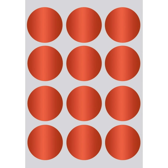 Colored Dot Sticker Color-Coding Labels in Metallic Red 1.5 inch (38mm) - 180 Pack by Royal Green