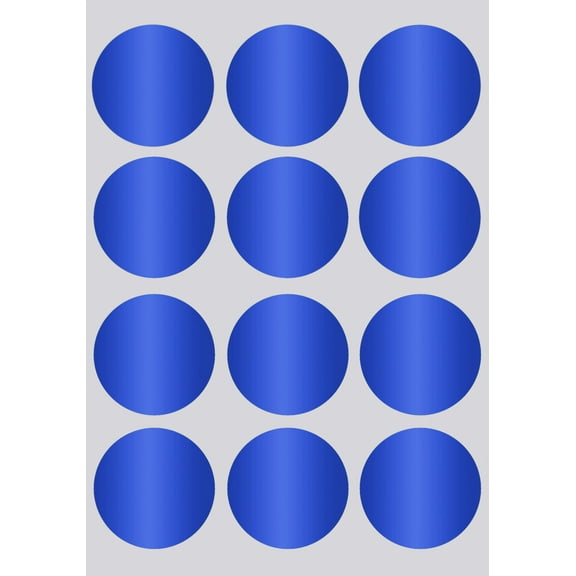 Colored Dot Stickers for Color Coding in Metallic Blue 1.5 inch (38mm) - 180 Pack by Royal Green